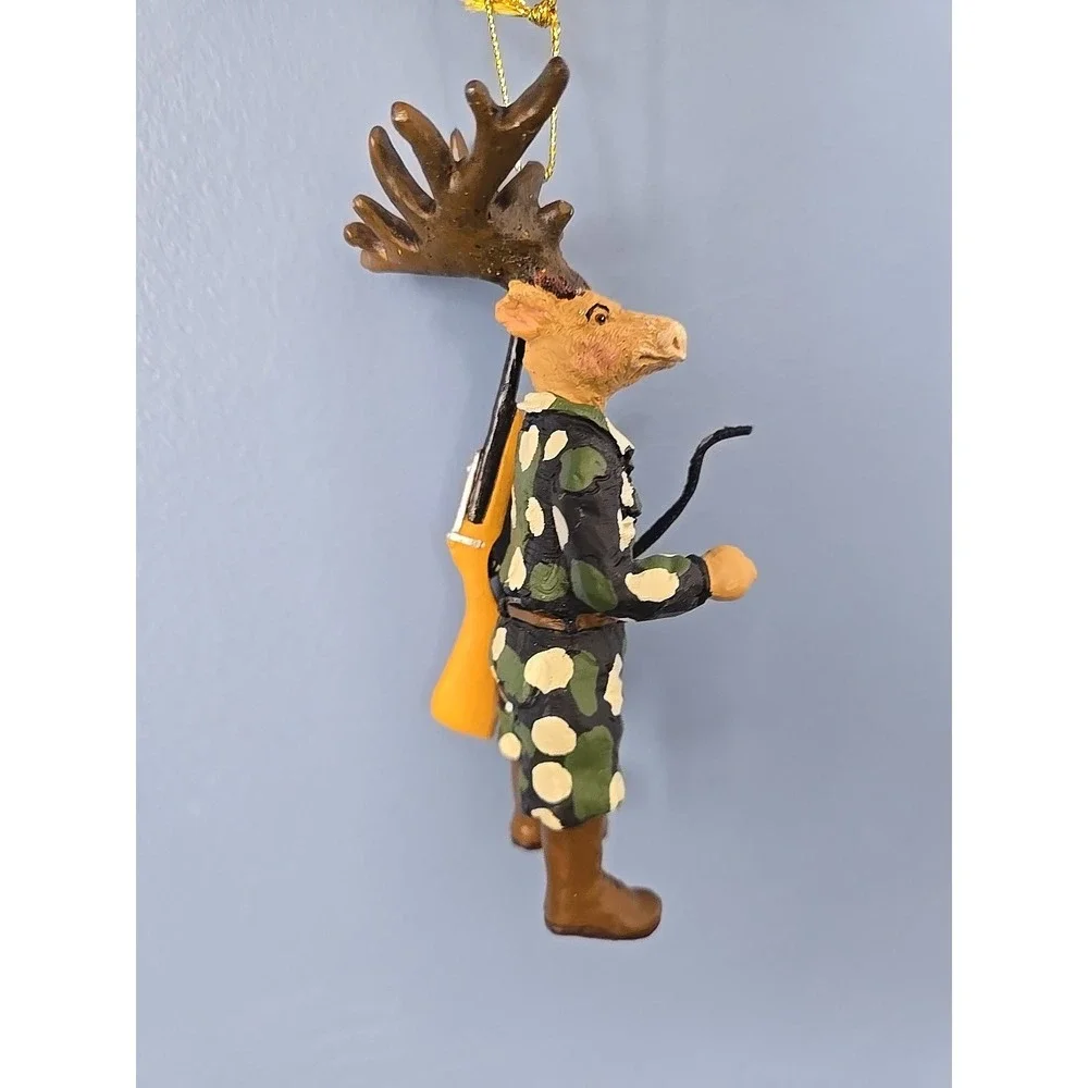 Christmas Ornaments‎ Hunter Hunting Deer Gun Rifle Buck Camo Set Of 3